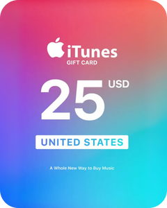 Apple iTunes 25 USD Gift Card (United States) - Digital Key