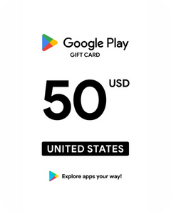 Google Play 50 USD Gift Card (United States) - Digital Key