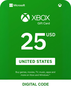 Xbox 25 USD Gift Card (United States) - Digital Key