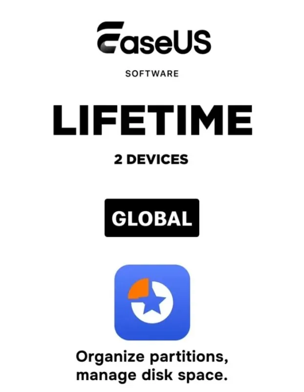 EaseUS Partition Master License Key | 1 PC | Genuine Activation