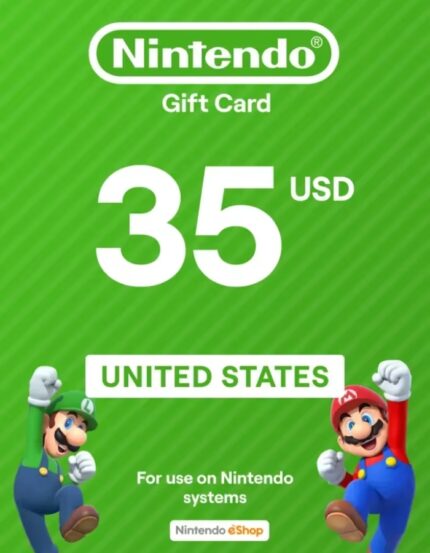 Nintendo eShop Card USD 35 US digital gift card for Nintendo Switch with instant online delivery