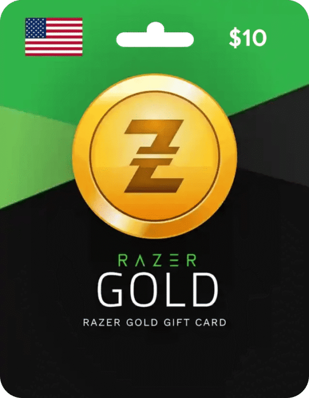Razer Gold 10 USD Gift Card US digital key with instant delivery for online gaming purchases