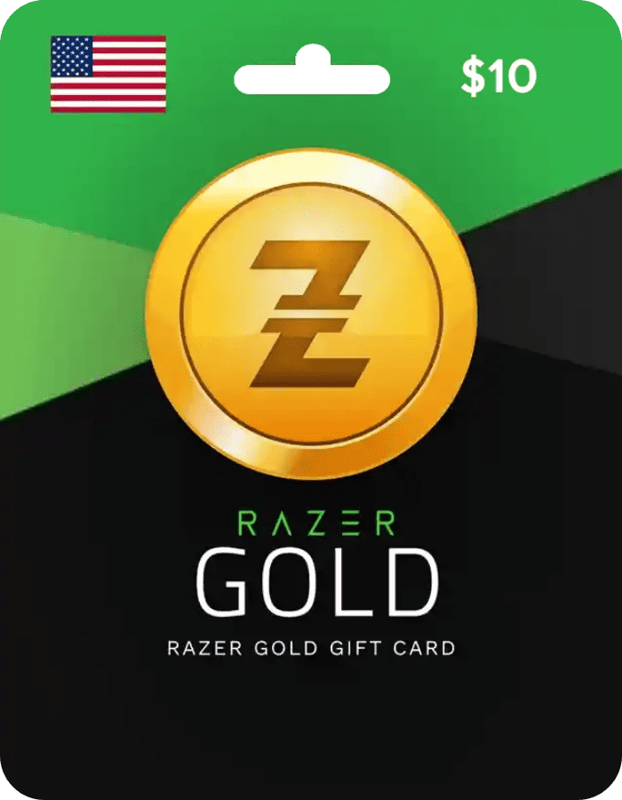 Razer Gold 10 USD Gift Card US digital key with instant delivery for online gaming purchases
