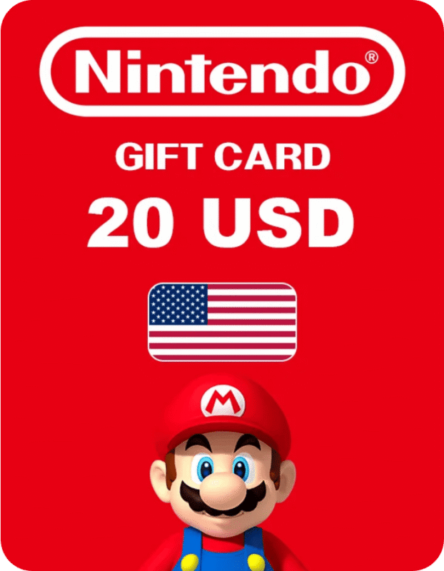 Nintendo eShop 20 USD gift card – United States Digital Key