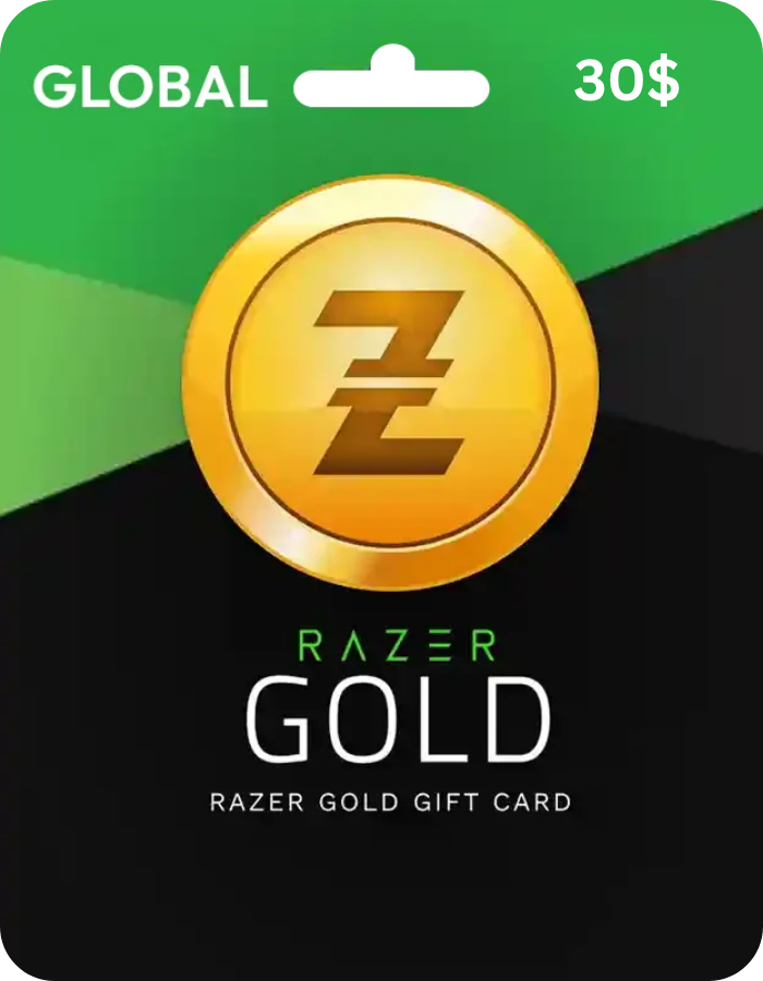Razer Gold 30 USD Gift Card US digital key with instant delivery for online gaming purchases