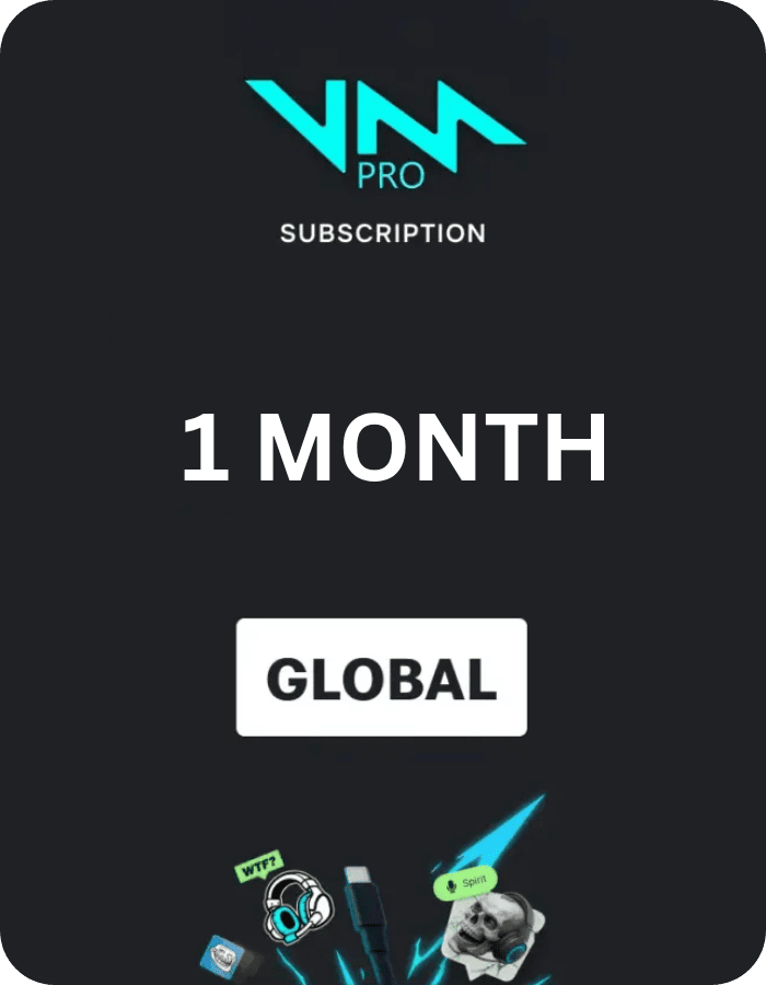 Voicemod PRO 1 Month Key digital subscription with premium voice changer features