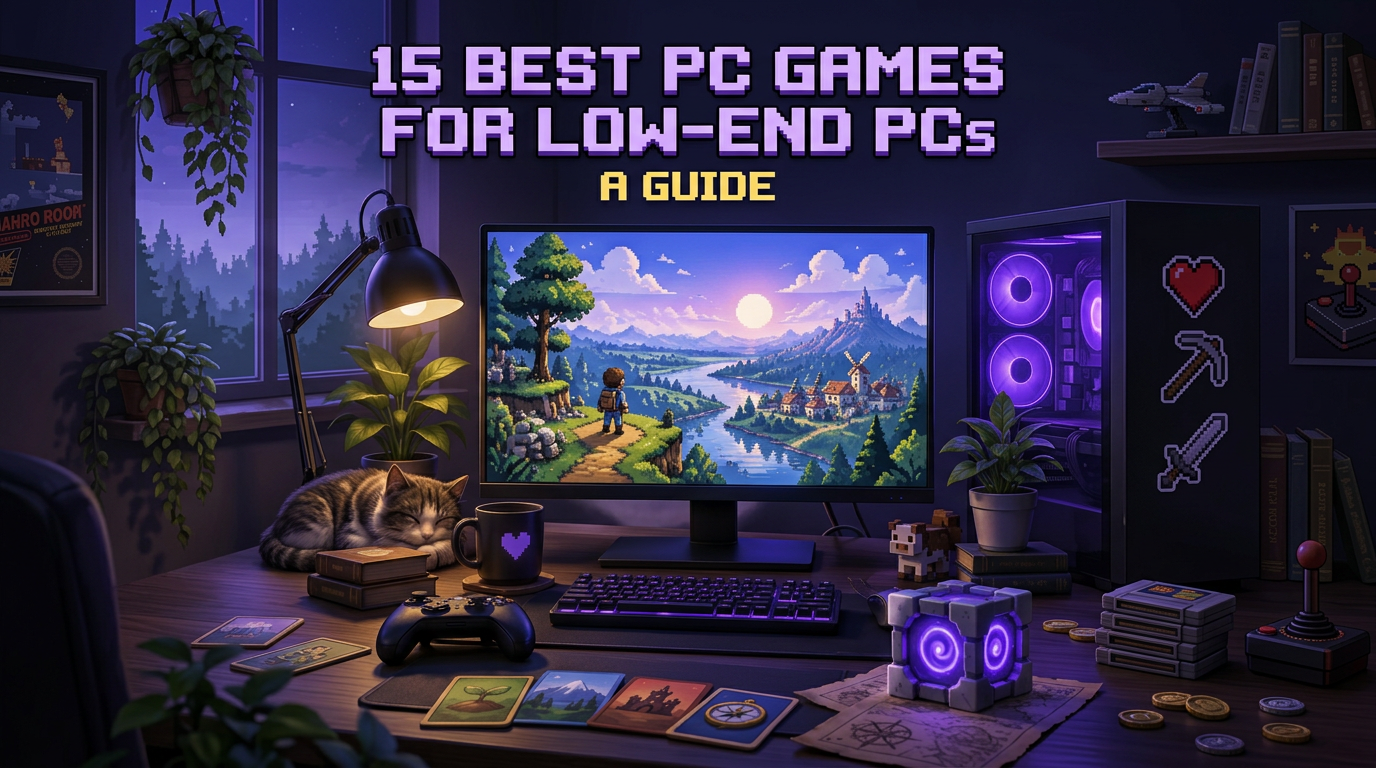 Horizontal gaming setup for 15 best PC games for low-end PCs